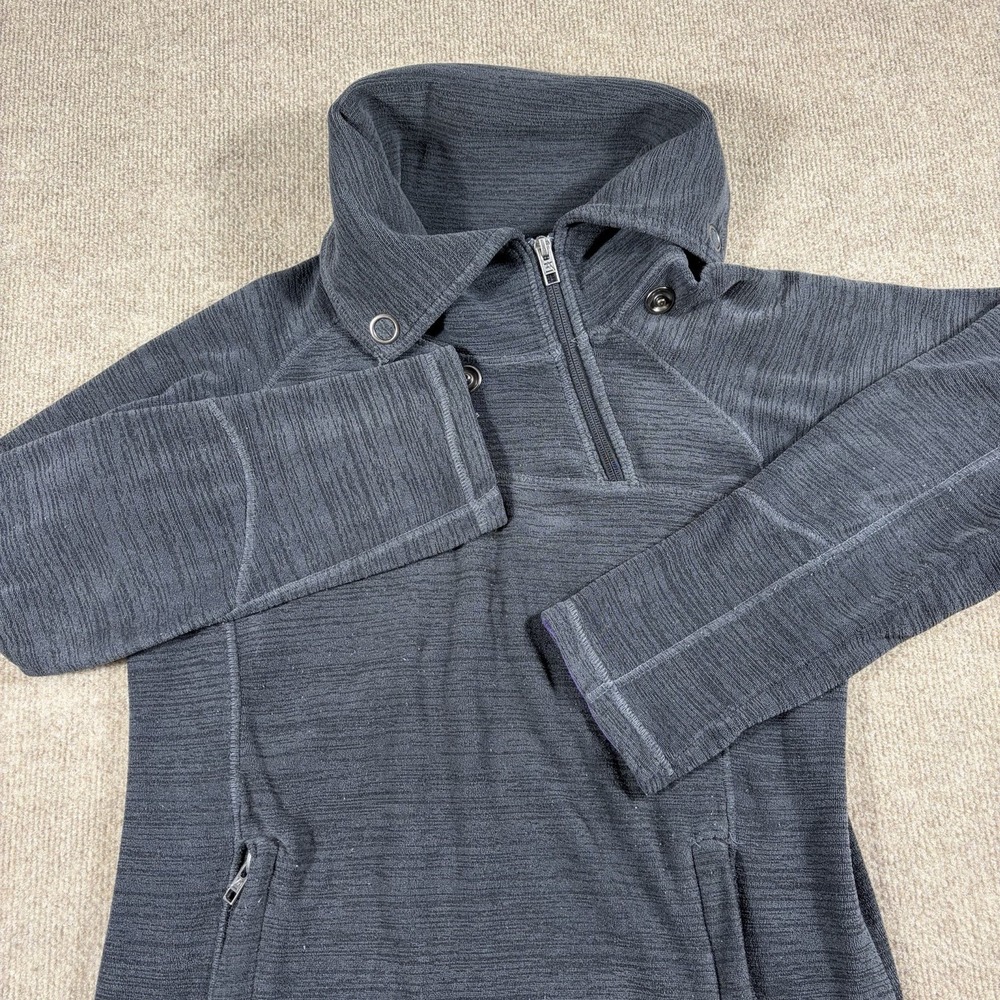 Avalanche Women's Gray Fleece 1/4 Zip Pullover Sweatshirt Outdoor S Turtle Neck
